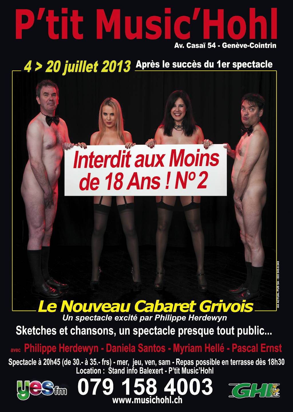 Affiche Le cabaret grivois 2012